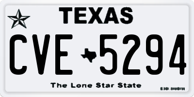 TX license plate CVE5294