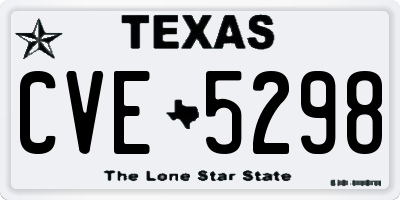 TX license plate CVE5298