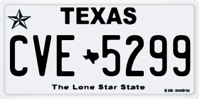 TX license plate CVE5299