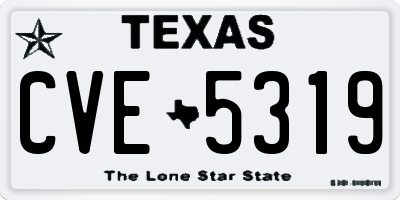 TX license plate CVE5319