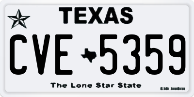 TX license plate CVE5359