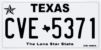 TX license plate CVE5371