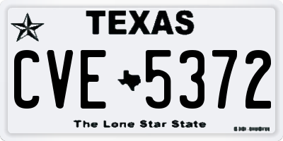 TX license plate CVE5372