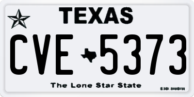 TX license plate CVE5373