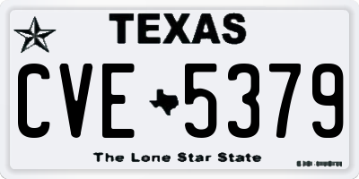 TX license plate CVE5379