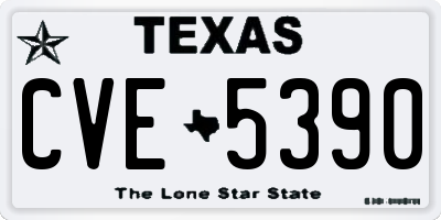 TX license plate CVE5390