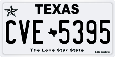 TX license plate CVE5395