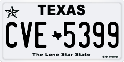 TX license plate CVE5399