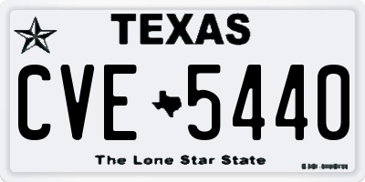 TX license plate CVE5440