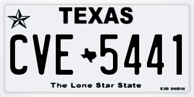 TX license plate CVE5441