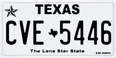 TX license plate CVE5446
