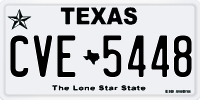TX license plate CVE5448