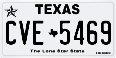 TX license plate CVE5469