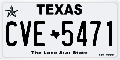 TX license plate CVE5471