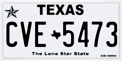 TX license plate CVE5473