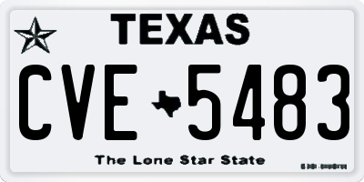 TX license plate CVE5483