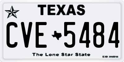 TX license plate CVE5484