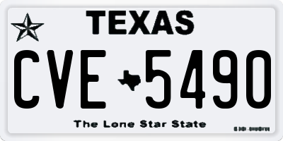 TX license plate CVE5490