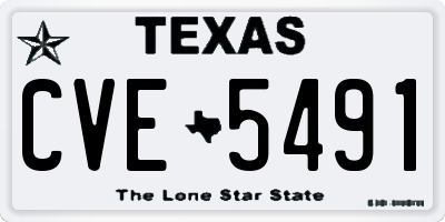 TX license plate CVE5491