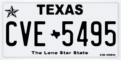 TX license plate CVE5495