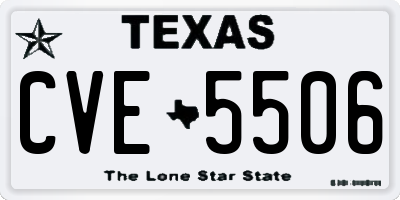 TX license plate CVE5506