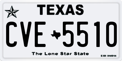 TX license plate CVE5510