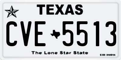 TX license plate CVE5513