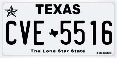 TX license plate CVE5516