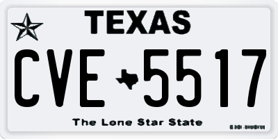 TX license plate CVE5517