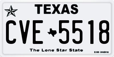 TX license plate CVE5518
