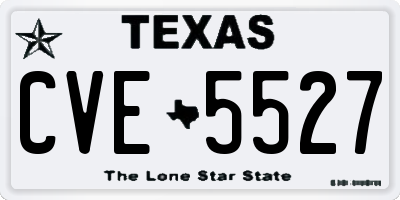 TX license plate CVE5527