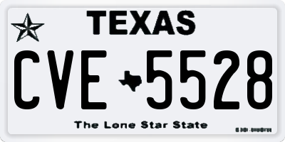 TX license plate CVE5528
