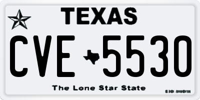 TX license plate CVE5530
