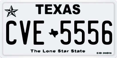 TX license plate CVE5556