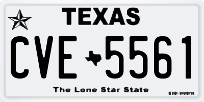 TX license plate CVE5561