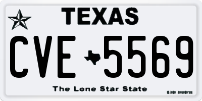 TX license plate CVE5569