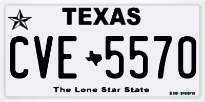 TX license plate CVE5570