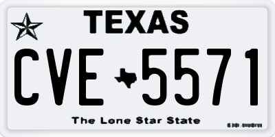 TX license plate CVE5571
