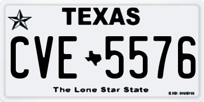 TX license plate CVE5576
