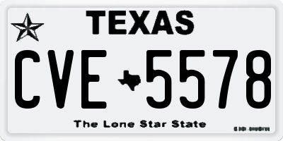 TX license plate CVE5578