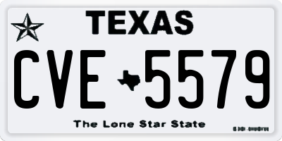 TX license plate CVE5579