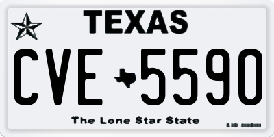TX license plate CVE5590