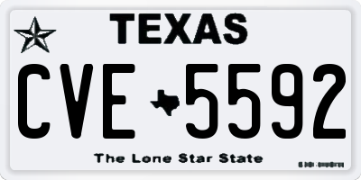 TX license plate CVE5592