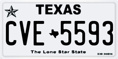 TX license plate CVE5593