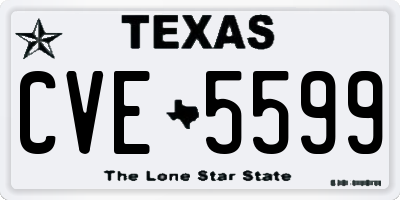 TX license plate CVE5599