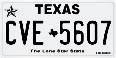 TX license plate CVE5607