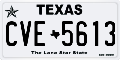 TX license plate CVE5613