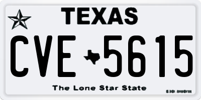 TX license plate CVE5615