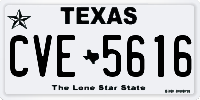 TX license plate CVE5616