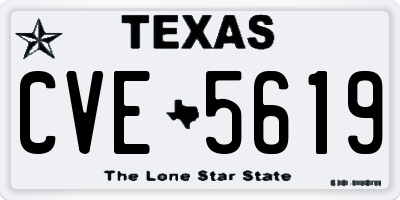 TX license plate CVE5619